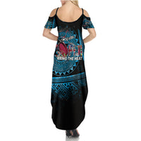 Fiji Rugby Summer Maxi Dress Bring The Heat DT02 - Polynesian Pride