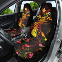 Wallis and Futuna Car Seat Cover Octopus Plumeria Polynesian Tattoo
