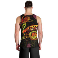 Wallis and Futuna Men Tank Top Octopus Plumeria Polynesian Tattoo DT02 - Polynesian Pride