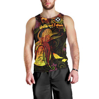 Wallis and Futuna Men Tank Top Octopus Plumeria Polynesian Tattoo DT02 - Polynesian Pride