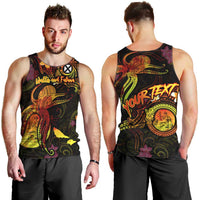 Wallis and Futuna Men Tank Top Octopus Plumeria Polynesian Tattoo DT02 - Polynesian Pride