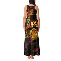 Wallis and Futuna Tank Maxi Dress Octopus Plumeria Polynesian Tattoo