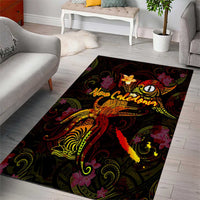 New Caledonia Area Rug Octopus Plumeria Polynesian Tattoo