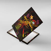 New Caledonia Canvas Wall Art Octopus Plumeria Polynesian Tattoo