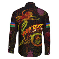 New Caledonia Family Matching Long Sleeve Bodycon Dress and Hawaiian Shirt Octopus Plumeria Polynesian Tattoo