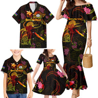 New Caledonia Family Matching Mermaid Dress and Hawaiian Shirt Octopus Plumeria Polynesian Tattoo