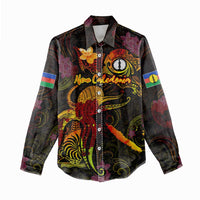 New Caledonia Women Casual Shirt Octopus Plumeria Polynesian Tattoo