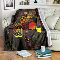 Tahiti French Polynesia Blanket Octopus Plumeria Polynesian Tattoo