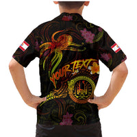 Tahiti French Polynesia Family Matching Mermaid Dress and Hawaiian Shirt Octopus Plumeria Polynesian Tattoo