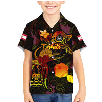 Tahiti French Polynesia Family Matching Mermaid Dress and Hawaiian Shirt Octopus Plumeria Polynesian Tattoo