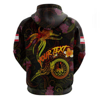 Tahiti French Polynesia Hoodie Octopus Plumeria Polynesian Tattoo