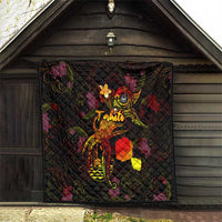 Tahiti French Polynesia Quilt Octopus Plumeria Polynesian Tattoo