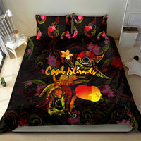 Cook Islands Bedding Set Octopus Plumeria Polynesian Tattoo