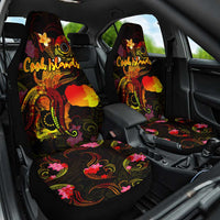 Cook Islands Car Seat Cover Octopus Plumeria Polynesian Tattoo