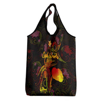 Cook Islands Grocery Bag Octopus Plumeria Polynesian Tattoo
