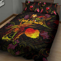 Cook Islands Quilt Bed Set Octopus Plumeria Polynesian Tattoo DT02 - Polynesian Pride