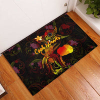 Cook Islands Rubber Doormat Octopus Plumeria Polynesian Tattoo DT02 - Polynesian Pride