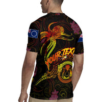Cook Islands Rugby Jersey Octopus Plumeria Polynesian Tattoo DT02 - Polynesian Pride