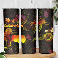 Cook Islands Skinny Tumbler Octopus Plumeria Polynesian Tattoo
