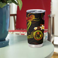Cook Islands Tumbler Cup Octopus Plumeria Polynesian Tattoo