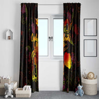 Cook Islands Window Curtain Octopus Plumeria Polynesian Tattoo DT02 - Polynesian Pride