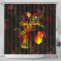 Nauru Shower Curtain Octopus Plumeria Polynesian Tattoo
