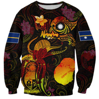 Nauru Sweatshirt Octopus Plumeria Polynesian Tattoo