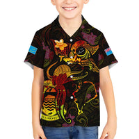 Tuvalu Hawaiian Shirt Octopus Plumeria Polynesian Tattoo DT02 - Polynesian Pride