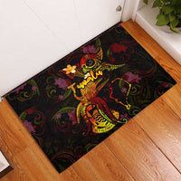 Tuvalu Rubber Doormat Octopus Plumeria Polynesian Tattoo DT02 - Polynesian Pride