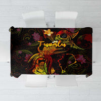 Tuvalu Tablecloth Octopus Plumeria Polynesian Tattoo DT02 Black - Polynesian Pride