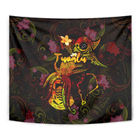 Tuvalu Tapestry Octopus Plumeria Polynesian Tattoo