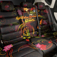 Northern Mariana Islands Back Car Seat Cover Octopus Plumeria Polynesian Tattoo