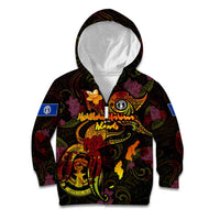 Northern Mariana Islands Kid Hoodie Octopus Plumeria Polynesian Tattoo