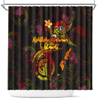 Northern Mariana Islands Shower Curtain Octopus Plumeria Polynesian Tattoo