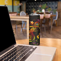 Northern Mariana Islands Skinny Tumbler Octopus Plumeria Polynesian Tattoo