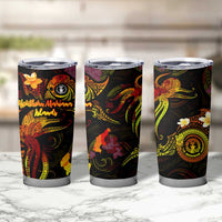 Northern Mariana Islands Tumbler Cup Octopus Plumeria Polynesian Tattoo