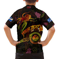 Marshall Islands Family Matching Summer Maxi Dress and Hawaiian Shirt Octopus Plumeria Polynesian Tattoo