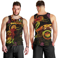 Marshall Islands Men Tank Top Octopus Plumeria Polynesian Tattoo