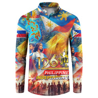 Custom The Philippines 126th Independence Anniversary Button Sweatshirt Art Style