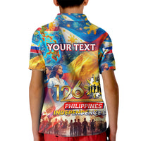 Custom The Philippines 126th Independence Anniversary Kid Polo Shirt Art Style