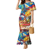 Custom The Philippines 126th Independence Anniversary Mermaid Dress Art Style DT02 Women Art - Polynesian Pride