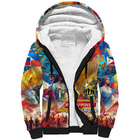 Custom The Philippines 126th Independence Anniversary Sherpa Hoodie Art Style DT02 Unisex Art - Polynesian Pride