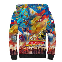 Custom The Philippines 126th Independence Anniversary Sherpa Hoodie Art Style DT02 - Polynesian Pride