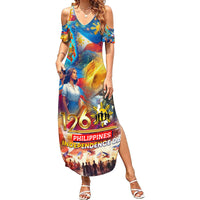 Custom The Philippines 126th Independence Anniversary Summer Maxi Dress Art Style DT02 Women Art - Polynesian Pride