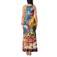 Custom The Philippines 126th Independence Anniversary Tank Maxi Dress Art Style DT02 - Polynesian Pride