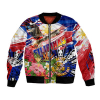 Personalized Philippines Independence Day Bomber Jacket Polynesia Filipinas Eagle Hibiscus