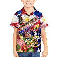 Personalized Philippines Independence Day Family Matching Summer Maxi Dress and Hawaiian Shirt Polynesia Filipinas Eagle Hibiscus