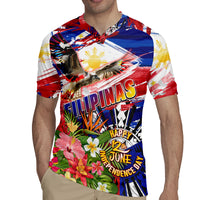 Personalized Philippines Independence Day Rugby Jersey Polynesia Filipinas Eagle Hibiscus DT02 - Polynesian Pride