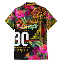 Personalised Vanuatu Independence Day 30 July Hawaiian Shirt Hibiscus Polynesian Pattern DT02 - Polynesian Pride
