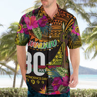 Personalised Vanuatu Independence Day 30 July Hawaiian Shirt Hibiscus Polynesian Pattern